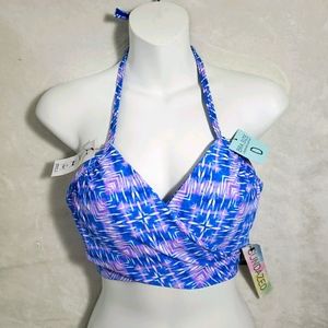 Cross Front Underwire Bikini Top NWT Cup Size 34D